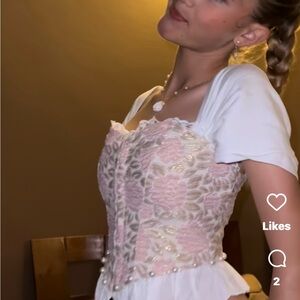 Elegant Floral Embroidered Crop Top